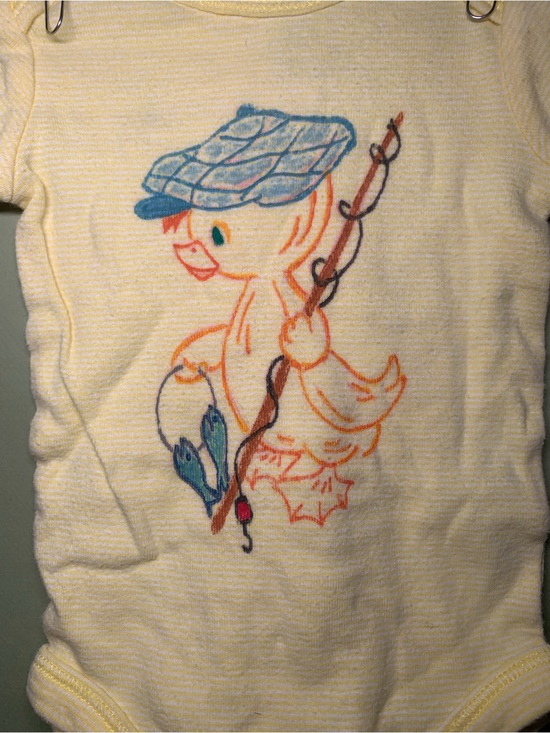 Carter's Other - Carter's Yellow Hand-painted Duck Onesie